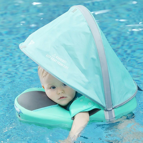 MamboBaby Waist Float 5A Pro with Canopy - water proof - ( 8 months - 3 Years ) - Green