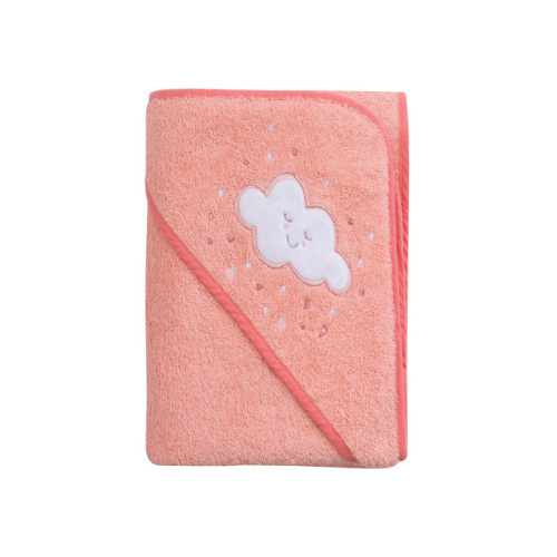 Clevamama - Cotton Apron Baby Bath Towel - Coral