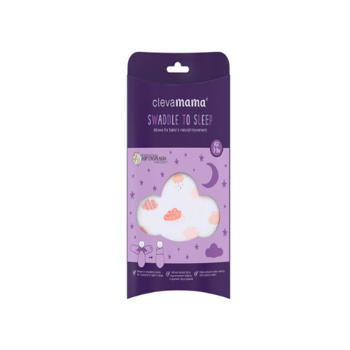 Clevamama - Swaddle to Sleep - Coral ( 0-3 months)