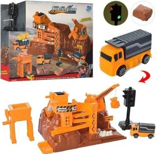 9977-35/Construction Playset - Construction Site Playset Good Gift For Kids Age: from 6 years old