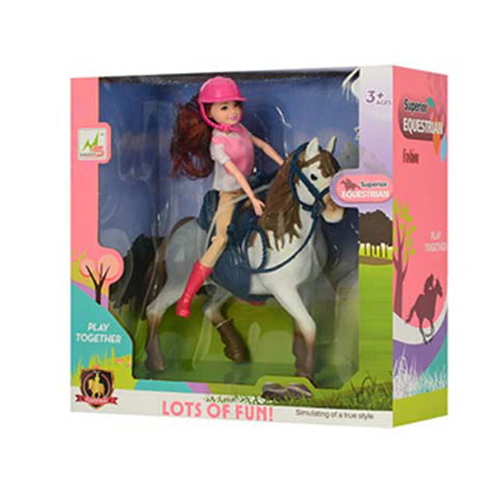 338C/Horse Set - Horse Set Includes horse with doll  For children above +3 years