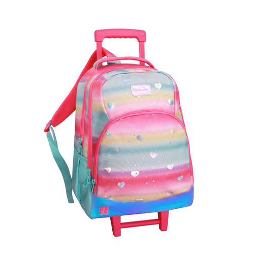 School Bag - Pause Rainbow Trolley School Bag Size : 18 inch Best bag for school