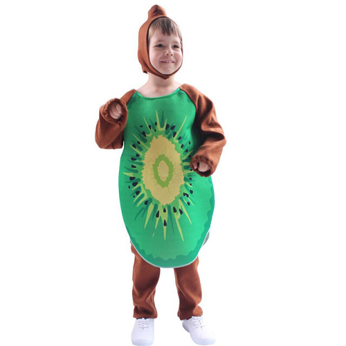 COS167/Kiwi Fruit Costume - Kiwi Fruit Costume Includes: Upper, Pants, Cap S 3-4Years M 5-7Years L 8-10Years XL 11-14Years