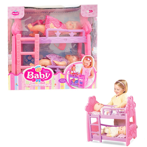 Baby bunk beds/6821-1 - Baby bunk beds with dolls Years +3