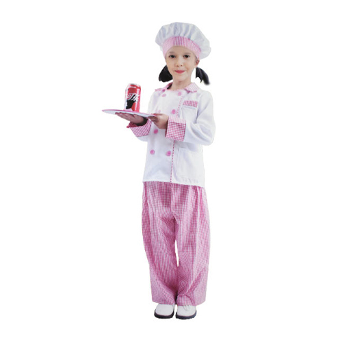 COS157/Chef Girl Costume - Chef Girl Costume Includes: Shirt, Pants, Cap S 3-4Years M 5-7Years L 8-10Years XL 11-14Years