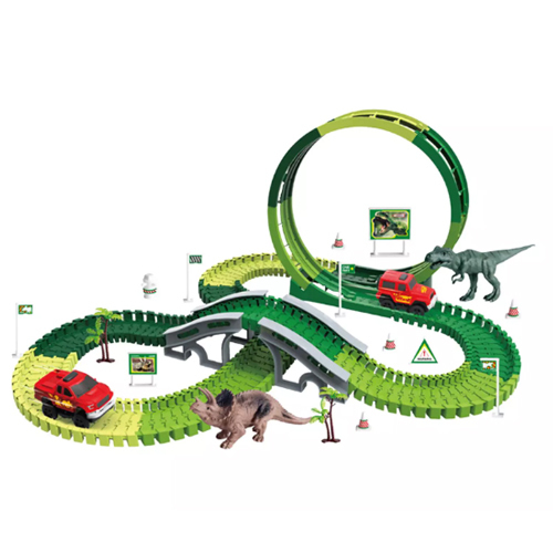 D9085/Dinosaur race track - Dinosaur race track with led light cars Years +3