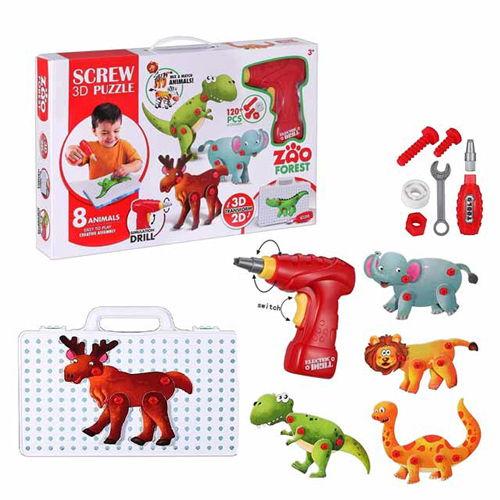 DIY animals/661-334 - DIY animals with board and 172 pieces to assemble Years +3