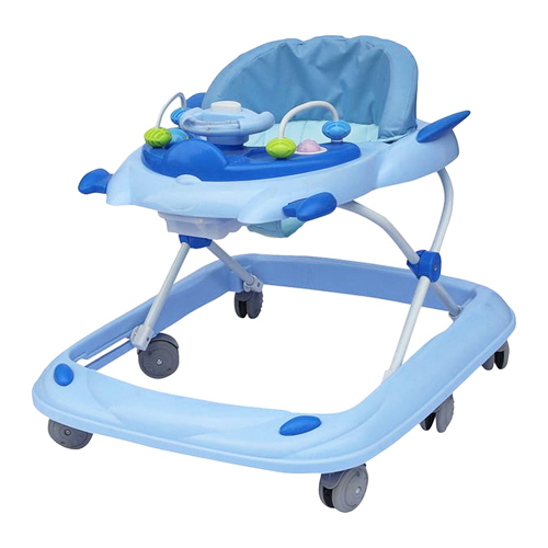 101/Baby walker - This baby walker features 3 height adjustment settings High back padded seat Folds flat for easy transport or storage Interactive toy tray with music & toys. for +3 months