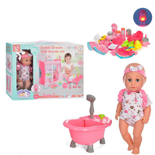 99831/Doll Set - Sweet Dream Doll Deluxe Set 2 in 1 With bath tub and mini closet With melody Doll size : 14