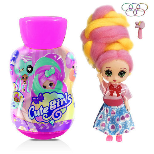 yt040/Dolls with colorful hair - 5 inch mini doll Age : +3 years