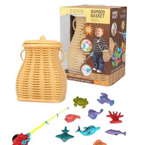 3316/BAMBOO BASKET - FISHING GAME, OPEN THE BABY WORLD! FOR 3+ AGES