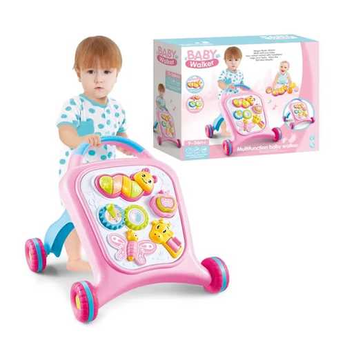 HE0831/BABY WALKER - Happy music walker, walk with your baby,Four-wheel walker with handlebar helps your baby take the first step steadily For 9-36m+