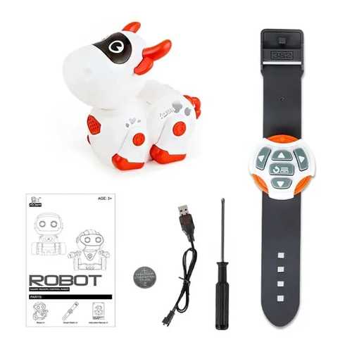 5618-2/COW R/C - SMART REMOTE CONTROL ROBOT IT WILL MAKE A SOUND OF PROGRAMMING PROMPT AFTER YOUR FIRST PRESS. IT WILL PERFORM FUNCTIONS AFTER YOUR SECOND PRESS. FOR 3+ AGES