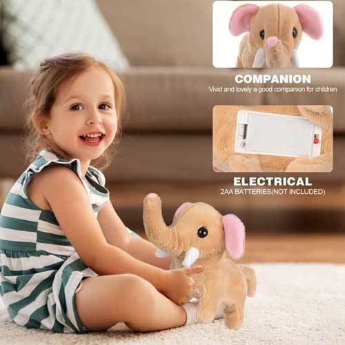 VA254221/Walking Elephant - Walking Elephant Plush Stuffed Animal Speaking Toot
Electric Interactive Animated +3