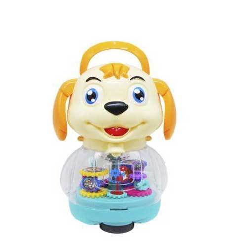 VS0096/Puppy saving box - An original musical toy in
the shape of a dog, inside of which there are

many multi-colored gears. When turned on,
the gears begin to