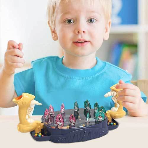 vs0212/Space planet Battle - Dinosaur
battle Put on the handle, fill it with bullets, aim left and right, and shoots
the opponent’s.

Dinosaur Battle Board Game is made of high-quality
ABS, which is tear-resistant and can be used for a long time.