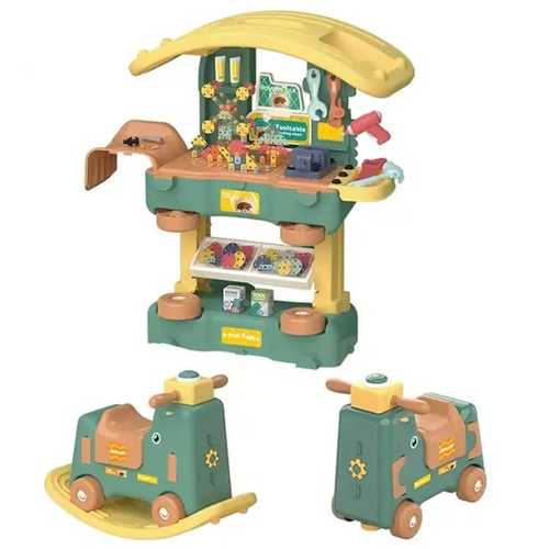 VS0261/TOOL TABLE - MULTI-KINETIC TOOL TABLE 3 IN 1 PLAY HOUSE DIY SCENE SET FOR 1+ AGES