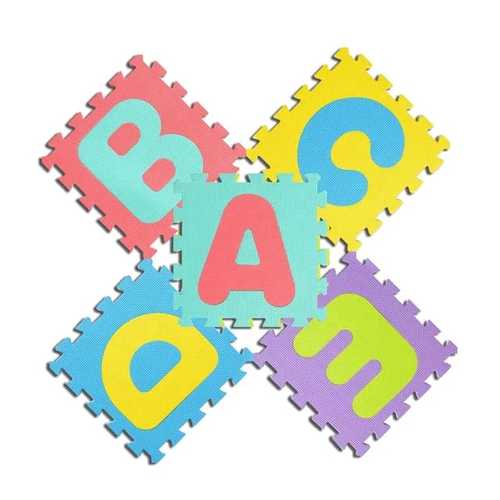 VWY1096/PUZZLE MAT - EVA PUZZLE MATS *CONTRUCT BUILDING BLOCKS ,PUZZLES, OR FLOORMATS * NON-TOXIC MATERIAL *MEETS SAFETY STANDARDS *RECOMMEND FOR CHILDREN 3 AND UP 32*32*-26 PCS