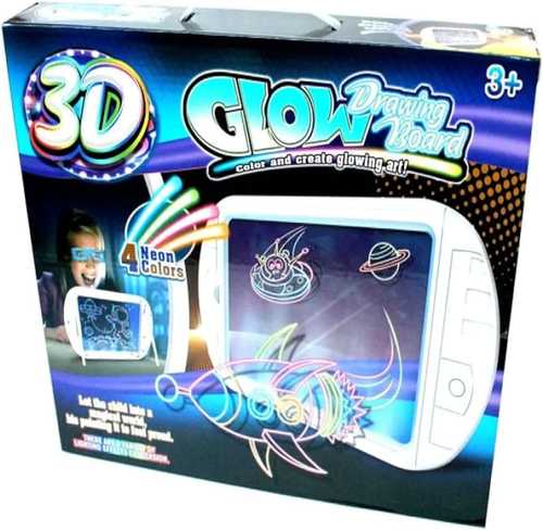 GLOW DRAWING BOARD-VS0060 - Color and create glowing art! 4 neon colors Let the child into a magical world,shes painting it to feel proud. There are a variety of lighting effects conversion. For 3+ ages