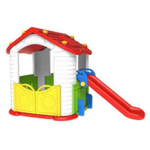 KIDS PLAYHOUSE+SLIDE/CHD-801 - Easy assembly and good durability by using FLOWER NUT.Made of high-quality safe plastic with UV protection.It has wide doors that open to both sides that you can assemble at the desired place.You can install at your desired place, and it has a separable slide.Size/Weight 1930 X 1080 X 1190 (mm) / 19.6kg