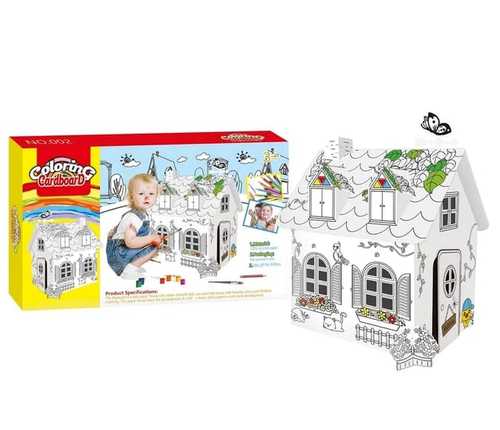 COLORING CARDBOARD-55006 - 1. MATERIAL: 100% RECYCLED PAPER. 2. PACKAGING: FLAT-PACKED IN BOX. 3. IDEAL GIFT FOR CHILDREN FOR 3+ AGES