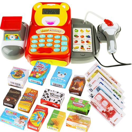 CASH REGISTER/VS0695 - REAL WORKING CALCULATOR 
 OPEN THE CHANGE 
 MANUAL CONVEYOR BELT 
 WITH BEEPING SOUND  
 FOR 3+ AGES