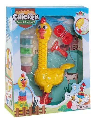 Clay Chicken- 6828-6 - This set contains tools for shaping clay. Fun and entertaining for children and enriches the child`s imagination. Made of safe non-toxic materials.  for ages 3 years old and above.