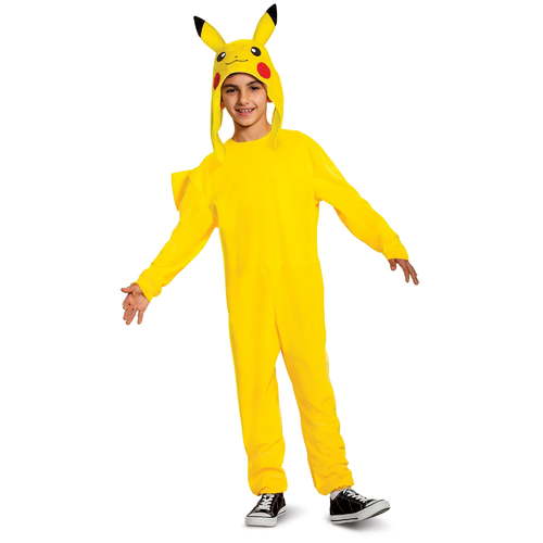 PIKACHU JUMPSUIT - PIKACHU JUMPSUIT DELUXE  DRESS-UP SMALL-4-6 YEARS OLD MEDIUM 7-8 YEARS OLD