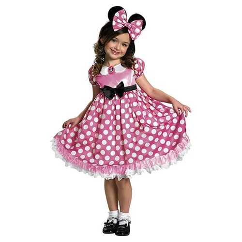 PINK MINNIE MOUSE - CHILD PINK MINNIE MOUSE GLOW IN THE DARK DISNEY DRESS UP X-SMALL SMALL