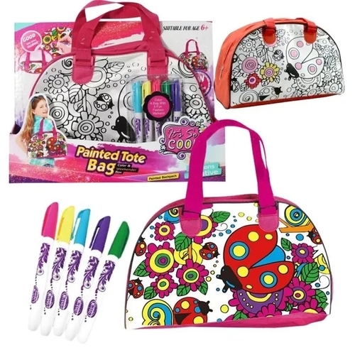 PAINTED TOTED BAG-11490 - DIY PAINTED TOTEBAG (5 WASHABLE PEN) FOR 3+ AGES