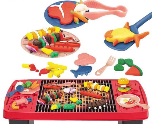 GRILLIN' PLAYSET/VS2394 - HAPPY COLORED MUD BIG GRILLEN PLAY SET FOR 3+ AGES
