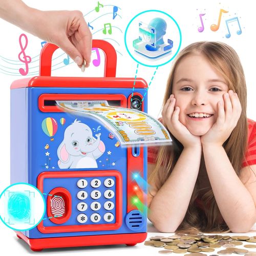 MINI BANK/661-143 - MINI BANK GROW UP WITH YOUR CHILD ITS SMART SAFE BOX SIMULATED BANKNOTES FOR 3+ AGES