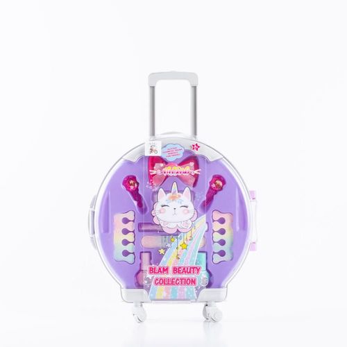 UNICORN NAIL POLISH-2103F - CHILD KIDS MAKE UP SET TOYS TOLLEY CASE DIY NON-TOXIC NAIL POLISH ART MANICURE SUIT FOR GIRLS FOR  3+ AGES