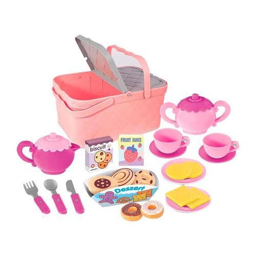 DIY PICNIC-677 - PRETEND PLAY KITCHEN/PICNIC SET SET INCLUDES A PORTABLE BASKET WITH HANDLES FOR EASY STORAGE AND TRASPORT.ACCESORIES TYPECALLY INCLUDES TOY CUP FOR 3+ AGES