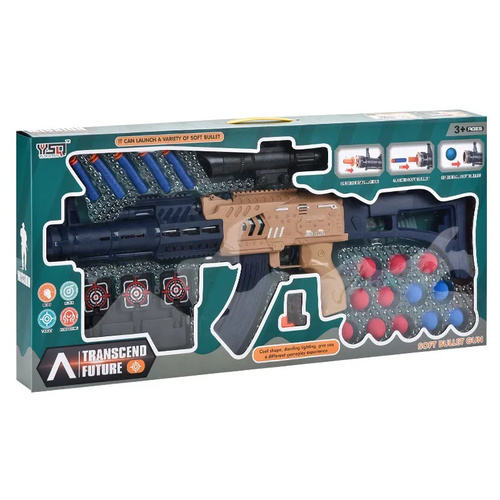 2388-39/Soft bullet gun mission - Cool shape, dazzling lighting, give you a different gameplay experience.
light , music , target and interaction 
For kids age 3+