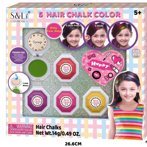 2001E/5 HAIR CHALK COLOR - This product is recommended for children 5 years and older. The products are designed to be safe and harmless. However, precaution and supervision is recommended.