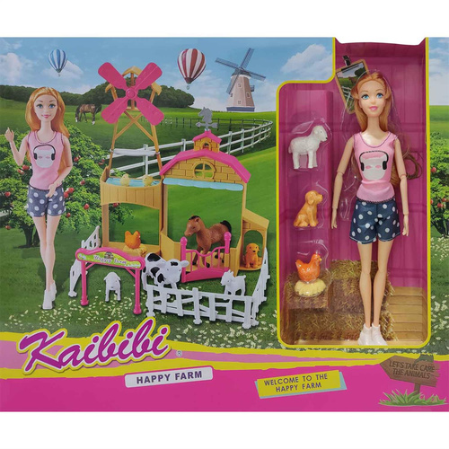 Happy Kids  - BLD283/Barbie Farm - Barbie Farm Toy Kaibibi Happy Farm Gift For Girls Age: 3Years+