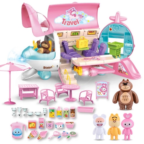 6609-1A/Plane set - Plane set Includes foods, glasses and plane For children above +3 years