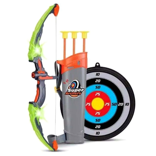 ARCHERY SET-881-28A - Drew bow and arrow,the lights gadually lit, after launch,the light flashes. Light up the night For 6+ ages