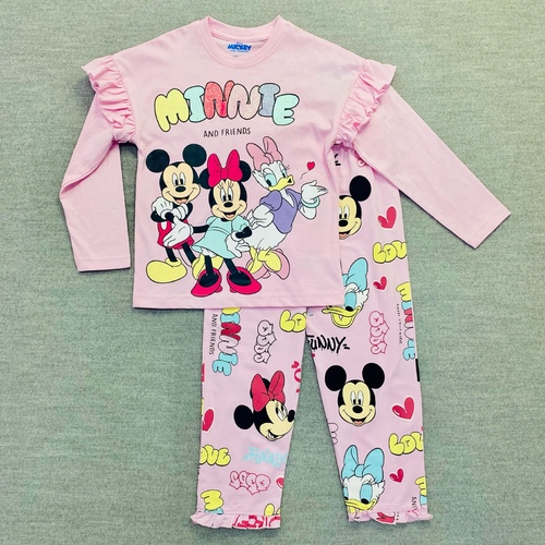 COTTON PAJAMA/W23-GIRLPJ01 - Childrens Pajama Two pieces of cotton pajama for children