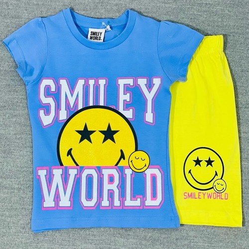 SMLY44/KIDS PAJAMA (Smiley) - SMILEY GIRLS SHORT SET