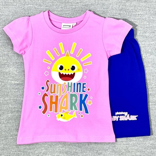 BBS70/KIDS PAJAMA - BABY SHARK GIRLS SHORT SET