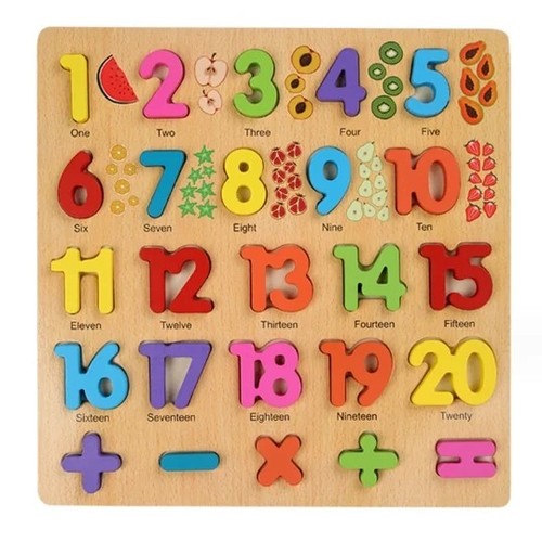 WOODEN NUMBERS-VWY577 - WOODEN NUMBERS
FOR 3+ AGES