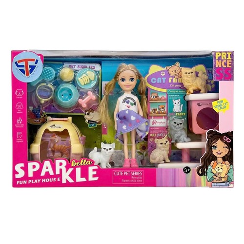 DOLL PLAYSET-VS0944 - DOLL SPARKLE ANIMAL FOR 3+ AGES