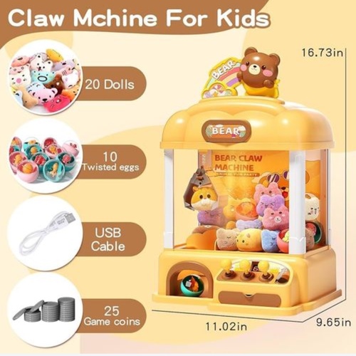 Claw Machine-VS0797 - WARNING: 1) This product must be played under the direct supervision of an adult .It contains small parts and is not suitable for children under 3 years old to play 
 Don\