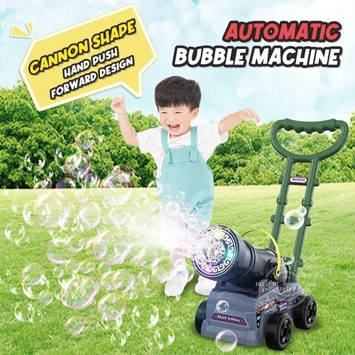 CANNON WHEEL BUBBLES-VS1098 - ELECTRIC CANNON WHEELED BUBBLE FOR 6+ AGES