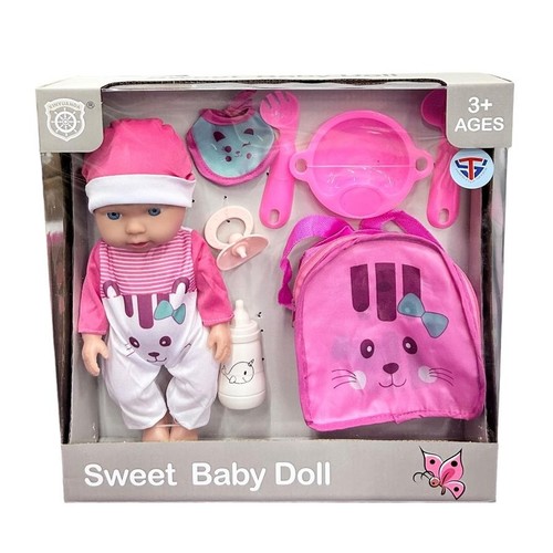 BABY+LUNCHBAG-VS1219 - SWEET BABY DOLL + LUNCH BAG FOR 3 + AGES