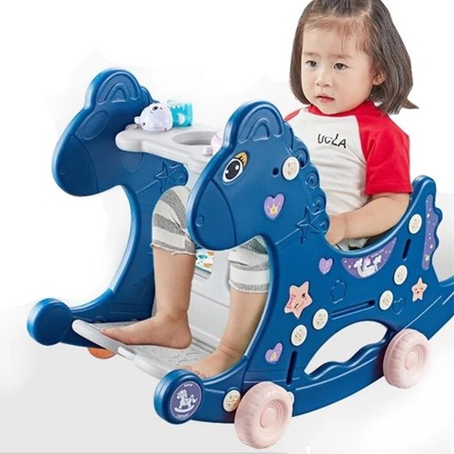 ROCKING HORSE-8732 - 3IN1 CHILD GAME APPEASE CHAIR TO BUILD BABY'S MOVING CASTLE FOR 6m+