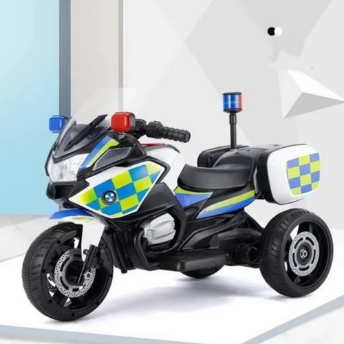 Happy Kids  - KIDS MOTORCYCLE/BRJ-8188-2 - POLICE MOTORCYCLE  WITH USB+MUSIC+ LIGHT FOR 3+ AGES