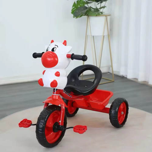 TRICYCLE/JH-377 - COW TRICYCLE WITH MUSIC AND LIGHT FOR 2+ AGES